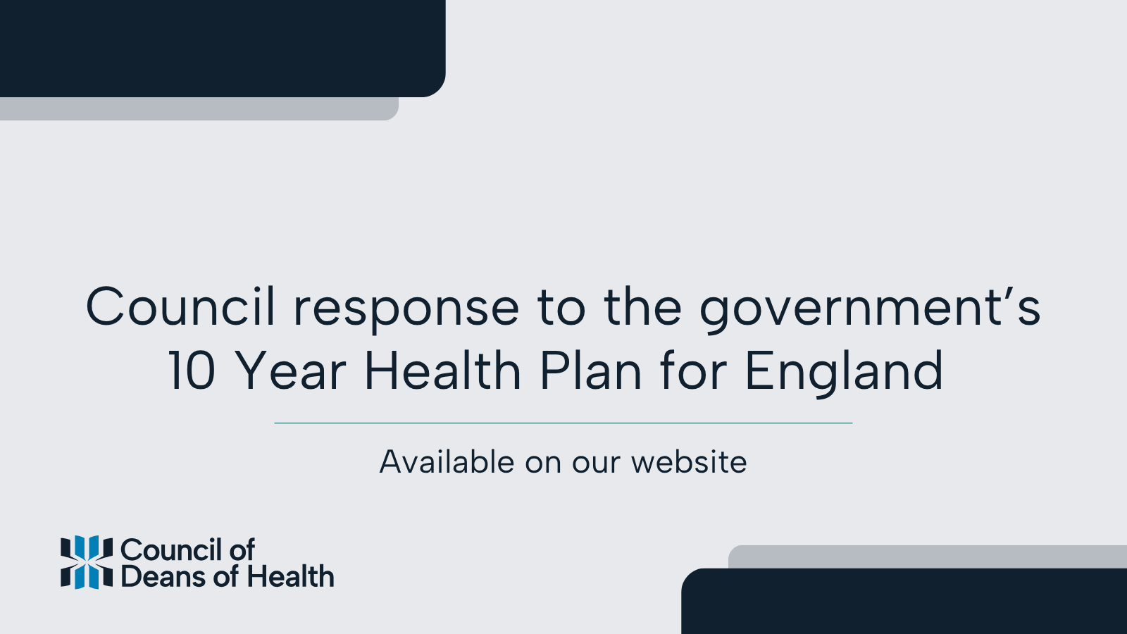 Council of Deans of Health Welcomes 10 Year Health Plan