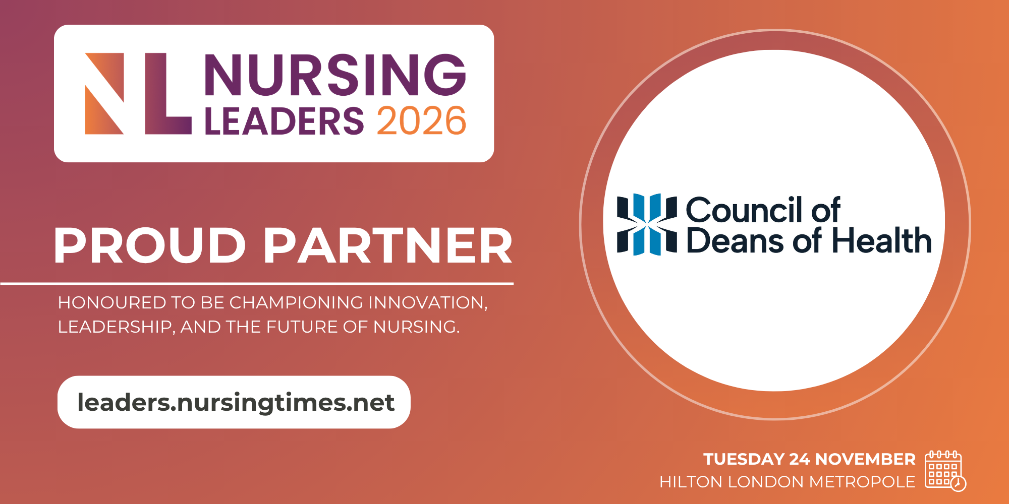 Council of Deans of Health Named as Supporter of Nursing Leaders 2026